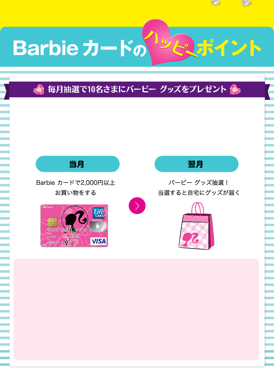 Barbieカードのハッピーポイント